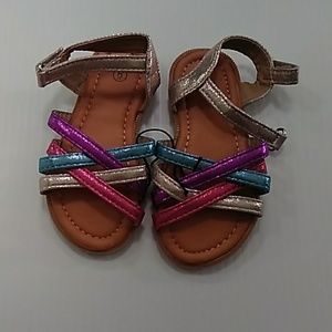 Toddler's multi colored sandals